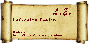 Lefkovits Evelin névjegykártya