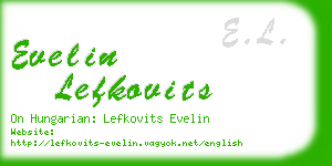 evelin lefkovits business card